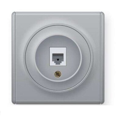 Розетка компьютерная 1-м СП Florence RJ45 кат.5E механизм сер. (1E20701302) OneKeyElectro 2172839