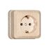 Розетка 1-м ОП Олимп 16А с заземл. сосна UNIVersal 5560902