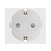 Розетка 1-м 2мод. Viva 16А IP20 2P+E с заземл. защ. шторки бел. DKC 45005
