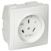 Розетка 1-м СП Рпл11-К 32А IP20 разборная для плиты с заземл. бел. IEK ERP11-032-K01