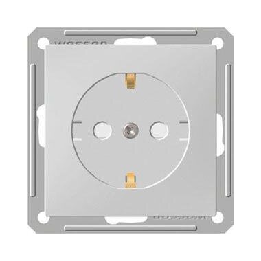 Розетка 1-м СП W59 16А IP20 с заземл. защ. шторки механизм бел. SchE RS16-152-1-86