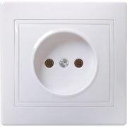 Розетка 1-м СП Кварта 10А IP20 без заземл. без защ. шторок бел. IEK ERK13-K01-10-DM