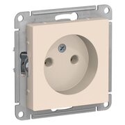 Розетка 1-м СП AtlasDesign 16А IP20 без заземл. без защ. шторок механизм беж. SchE ATN000241