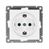 Розетка 1-м СП Афина 16А IP20 с заземл. механизм бел. Universal A0028