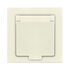 Розетка 1-м СП Афина 16А IP20 с заземл. с крышкой в сборе сл. кость (ivory) Universal A0029-I