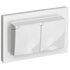 Розетка 2-м СП BRITE РСбш12-3-44-БрБ 16А в сборе IP44 с крышкой бел. IEK BR-R26-16-44-K01-F