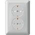 Розетка 2-м СП W59 16А IP20 с заземл. защ. шторки в сборе бел. SchE RS16-255-18