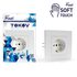 Розетка 1-м СП Pixel 16А IP20 с заземл. защ. шторки в сборе айс TOKOV ELECTRIC TKE-PX-R1FZSF-C34