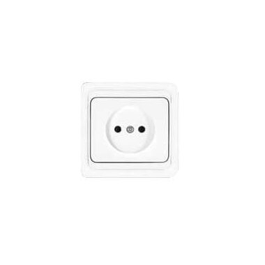 Розетка 1-м СП Валери 16А IP20 без заземл. бел. UNIVersal В0022