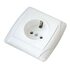 Розетка 1-м СП Маргарита 16А IP20 с заземл. бел. UNIVersal М0028