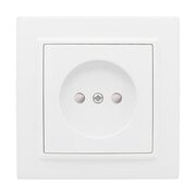 Розетка 1-м СП Минск 10А IP20 без заземл. защ. шторки бел. Basic EKF ERR10-022-100