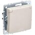 Розетка BRITE РСбш10-3-44-БрКр 16А IP44 с заземл. защ. шторки с крышкой беж. IEK BR-R16-16-44-K10