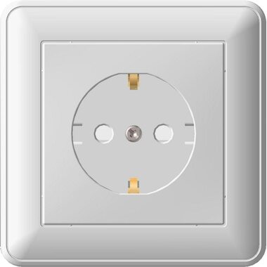 Розетка 1-м СП W59 16А IP20 с заземл. защ. шторки в сборе бел. SchE RS16-152-18