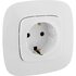 Розетка 1-м СП Valena Allure 16А IP2X 250В 2P+E безвинт. клеммы с лицев. панелью механизм бел. Leg 753721