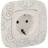 Розетка 1-м СП Valena Allure 16А IP2X 250В 2P+E безвинт. клеммы с лицев. панелью механизм бел. Leg 753721