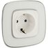 Розетка 1-м СП Valena Allure 16А IP2X 250В 2P+E безвинт. клеммы с лицев. панелью механизм бел. Leg 753721