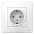 Розетка 1-м СП Blanca 16А IP20 250В с заземл. без защ. шторок бел. SchE BLNRS001011