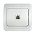 Розетка телефонная 1-м СП Classico 2034 16А IP20 бел. ASD / IN HOME 4690612000404