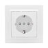 Розетка 1-м СП Минск 16А IP20 с заземл. защ. шторки бел. Basic EKF ERR16-028-100