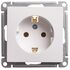 Розетка 1-м СП W59 16А IP20 с заземл. без защ. шторок механизм бел. SchE RS16-154-1-86