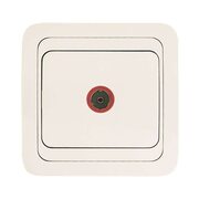 Розетка телевизионная TV 1-м СП Mimoza 16А IP20 бел./бел. Makel 12007