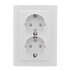 Розетка 2-м СП Минск 16А IP20 с заземл. защ. шторки бел. Basic EKF ERR16-128-100