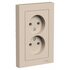 Розетка 2-м. AtlasDesign 16А без заземл. в сборе песочн. SE ATN001220