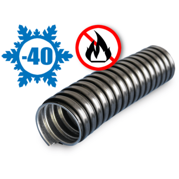 Металлорукав в ПВХ изоляции МРПИ НГ 10 d10мм без протяжки гор. оцинк. сталь черн. (уп.50м) ЗЭТАРУС zeta42233