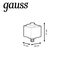 Адаптер Track однофазный для подключения светильника к трековой системе бел. GAUSS TR123