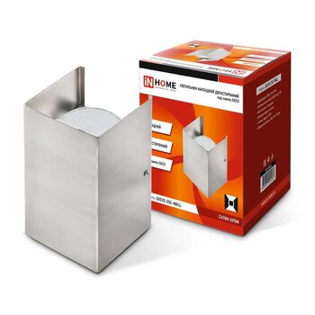Светильник GX53S-WALL 2SC GX53 230В накладной двусторон. подсветка сатин хром. IN HOME 4690612024462