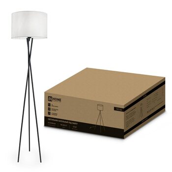 Светильник ТНО 04Б 60Вт E27 230В торшер напольный на основании под лампу бел. IN HOME 4690612048246