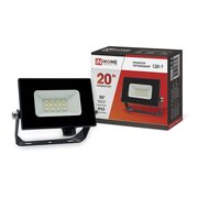 Прожектор светодиодный СДО-7 20Вт 230В 6500К IP65 черн. IN HOME 4690612034614