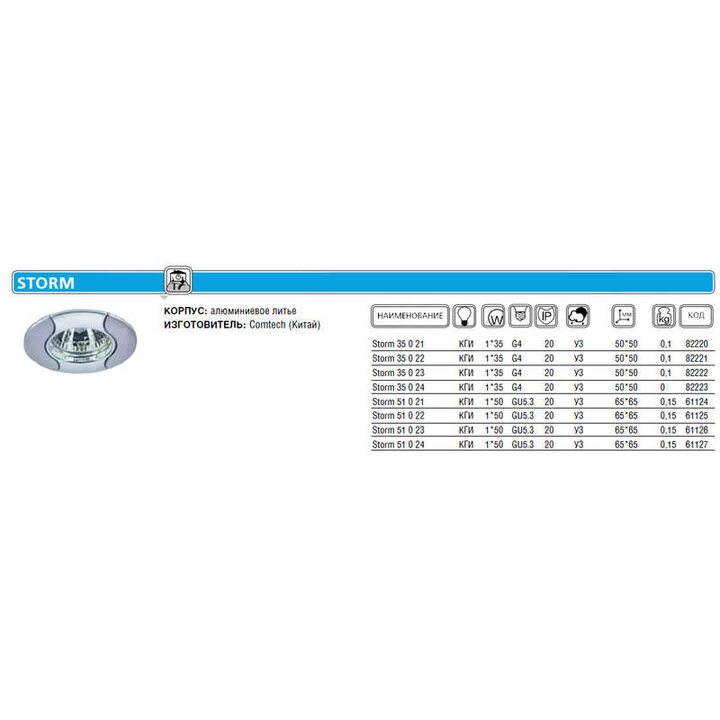 Светильник Storm 51 0 23 Комтех P00615