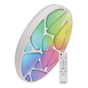 Светильник светодиодный PREMIUM SHELL RGB 75Вт 230В 3000-6500К 6000лм IP40 500х80мм управляемый настенно-потолоч. с RGB подсветкой КОСМОС KSShelRGB75W