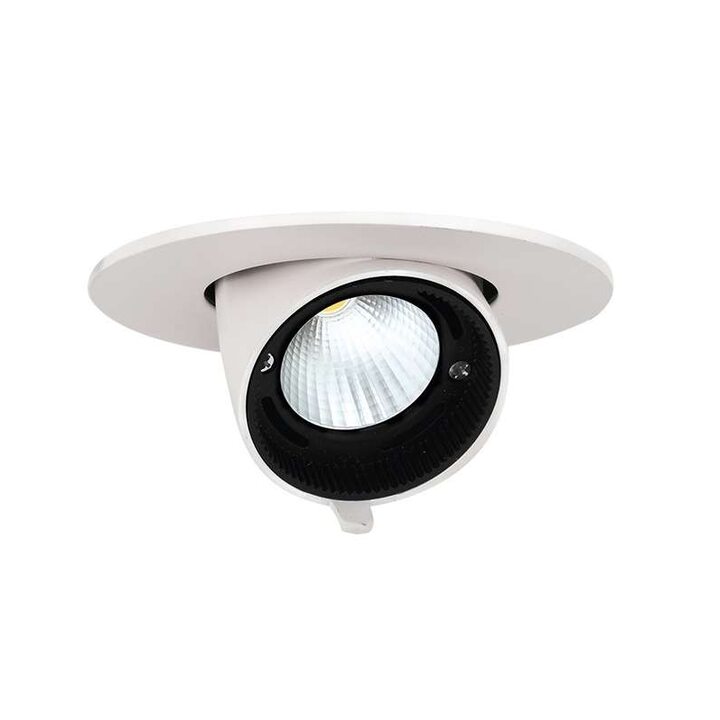 Светильник светодиодный PLED DL4 WH Downlight 18Вт 4000К IP40 24град. ДВО встраив. поворотн. Pro+ JazzWay 5021884