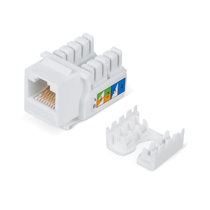 Вставка Keystone Jack RJ-45 WR-KJ-RJ45-C5E-90 90град. кат. 5e неэкранир. заделка тип 110 бел. WRline 505212