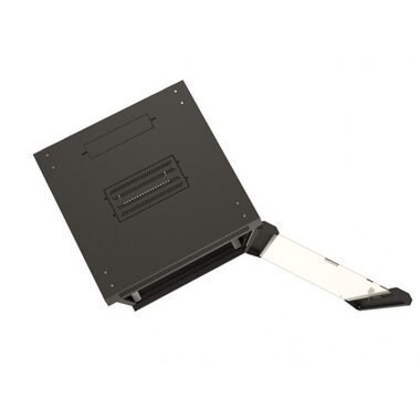 Шкаф настенный 19дюйм 9U 500х600х600мм TWB-0966-GP-RAL9004 стеклян. дверь черн. Hyperline 392631