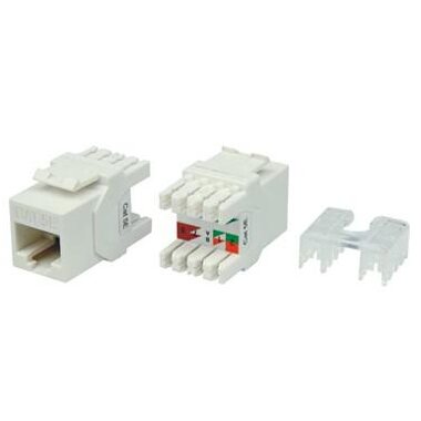 Вставка Keystone Jack RJ-45(8P8C) категория 5e тип 180град. KJ8-8P8C-C5e-180-WH бел. Hyperline 426192