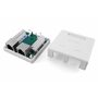 Розетка компьютерная 2-м ОП Dual IDC SB1-2-8P8C-C5e-SH-WH RJ45 (8P8C) кат.5E экранир. Hyperline 430233