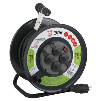 Удлинитель на метал. катушке 4х30м с заземл. 16А IP44 RMx-4es-3х2.5-30m-IP44(KG) КГ 3х2.5 Эра Б0043058
