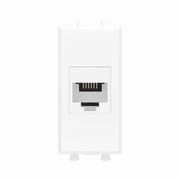 Розетка телефонная 1мод. Avanti "Белое облако" RJ12 без шторок модульная механизм DKC 4400611