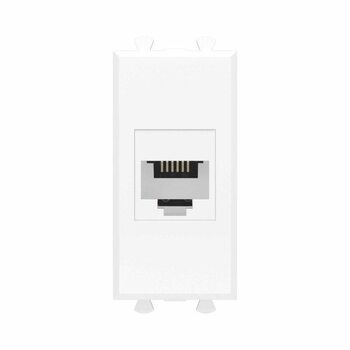 Розетка телефонная 1мод. Avanti "Белое облако" RJ12 без шторок модульная механизм DKC 4400611