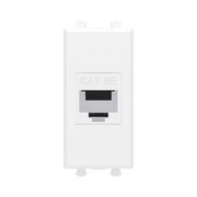 Розетка компьютерная 1мод. Avanti "Белое облако" RJ45 кат.5E без шторок модульная механизм DKC 4400661