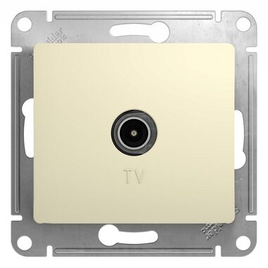 Розетка телевизионная TV Glossa коннектор механизм беж. SchE GSL000293