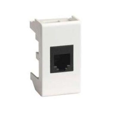 Розетка компьютерная 1-м 1мод. Viva RJ45 кат.5E бел. DKC 45038