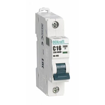 Выключатель автоматический модульный 1п C 6А 10кА ВА-105 DEKraft 13151DEK