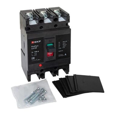 Выключатель автоматический LS125 18кА 3P 100А ProPact EKF mccb-125-18-3-100-ls