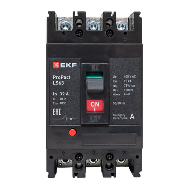 Выключатель автоматический 3п 32А 15кА LS63 ProPact EKF mccb-63-15-3-32-ls