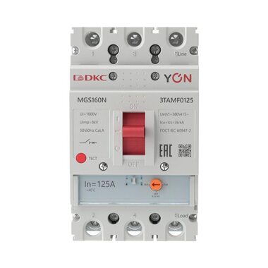 Выключатель автоматический MGS160 3P 100-125A 36kA YON MGS160N-3TAMF0125