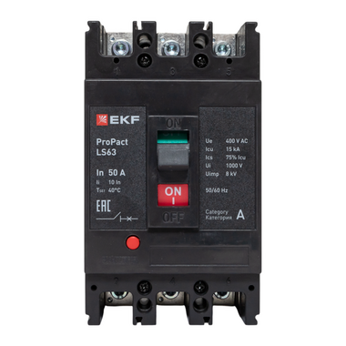 Выключатель автоматический 3п 50А 15кА LS63 ProPact EKF mccb-63-15-3-50-ls